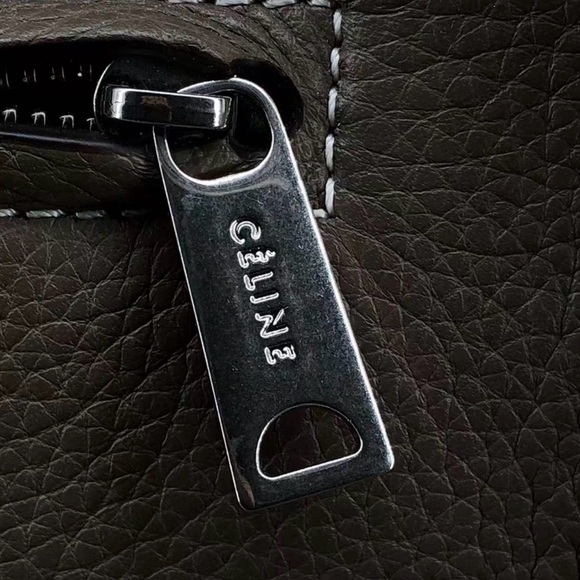 AUTHENTIC Celine Medium Shoulder Crossbody Trapeze Bag Souris Calfskin Leather - Picture 14 of 16